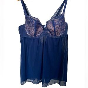 Adore Me Ella Contour Blue Babydoll